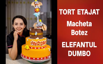 Tort Etajat – Macheta Botez – Elefantul Dumbo
