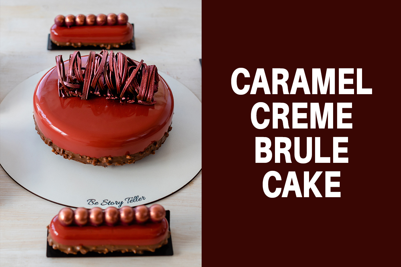 Tort – Caramel Crème Brulee Cake – cu monoporții ecler