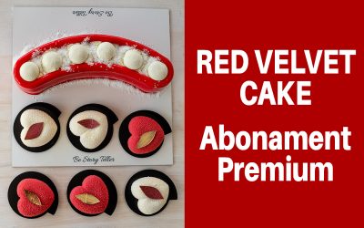 Tort Red Velvet, cu monoporții în formă de inimă – RED VELVET CAKE –
